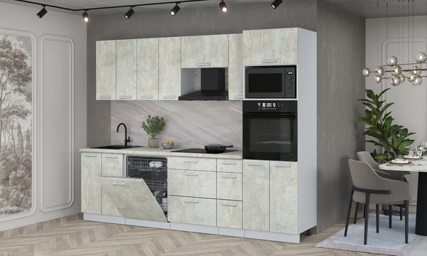 Кухонный гарнитур Интерлиния Мила Лайт 2.7-ПМ1