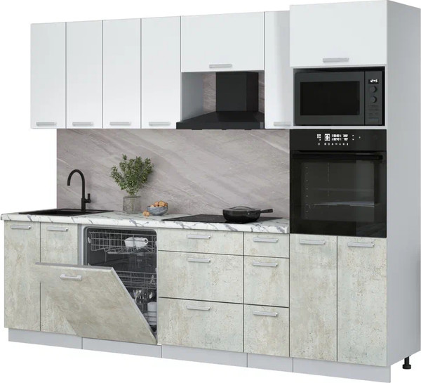 Кухонный гарнитур Интерлиния Мила Лайт 2.7-ПМ1 - фото