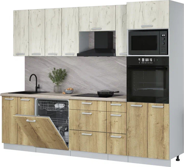 Кухонный гарнитур Интерлиния Мила Лайт 2.7-ПМ1 - фото