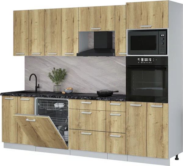 Кухонный гарнитур Интерлиния Мила Лайт 2.7-ПМ1 - фото