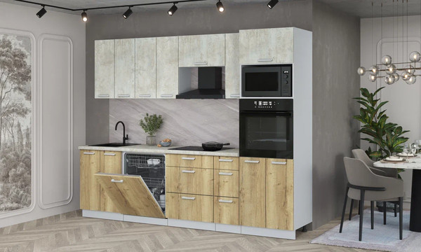 Кухонный гарнитур Интерлиния Мила Лайт 2.7-ПМ1