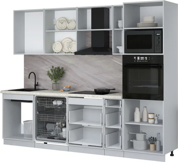 Кухонный гарнитур Интерлиния Мила Лайт 2.7-ПМ1