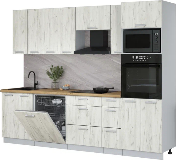 Кухонный гарнитур Интерлиния Мила Лайт 2.7-ПМ1 - фото