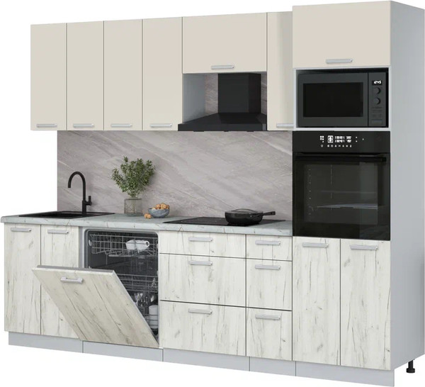 Кухонный гарнитур Интерлиния Мила Лайт 2.7-ПМ1 - фото