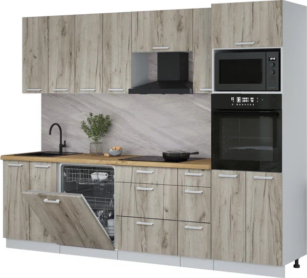 Кухонный гарнитур Интерлиния Мила Лайт 2.7-ПМ1 - фото