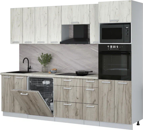 Кухонный гарнитур Интерлиния Мила Лайт 2.7-ПМ1 - фото