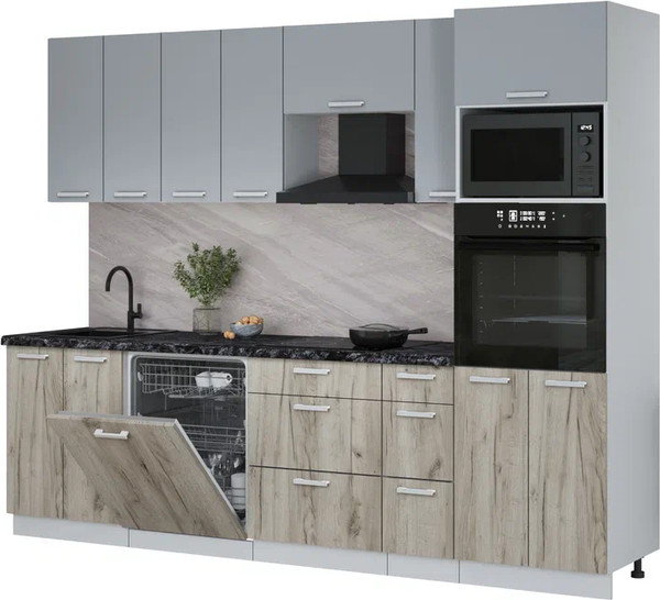 Кухонный гарнитур Интерлиния Мила Лайт 2.7-ПМ1 - фото