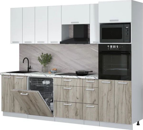 Кухонный гарнитур Интерлиния Мила Лайт 2.7-ПМ1 - фото