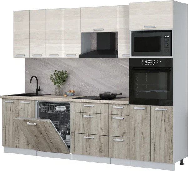 Кухонный гарнитур Интерлиния Мила Лайт 2.7-ПМ1 - фото