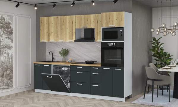 Кухонный гарнитур Интерлиния Мила Лайт 2.7-ПМ1