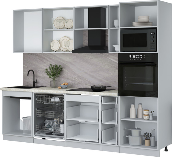 Кухонный гарнитур Интерлиния Мила Лайт 2.7-ПМ1