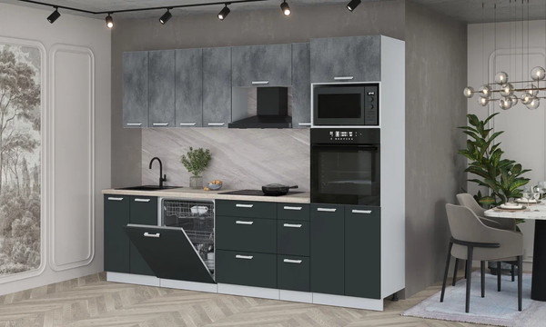 Кухонный гарнитур Интерлиния Мила Лайт 2.7-ПМ1