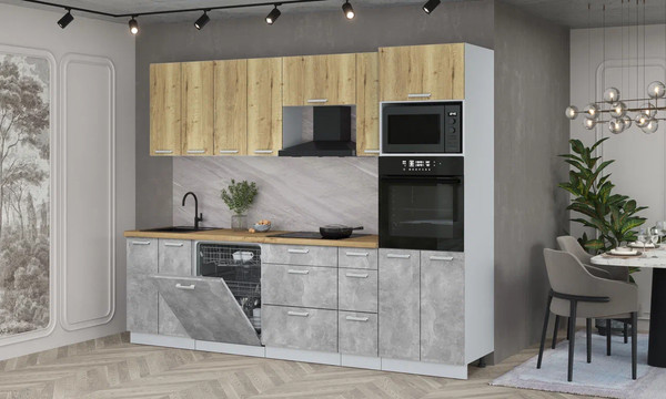 Кухонный гарнитур Интерлиния Мила Лайт 2.7-ПМ1