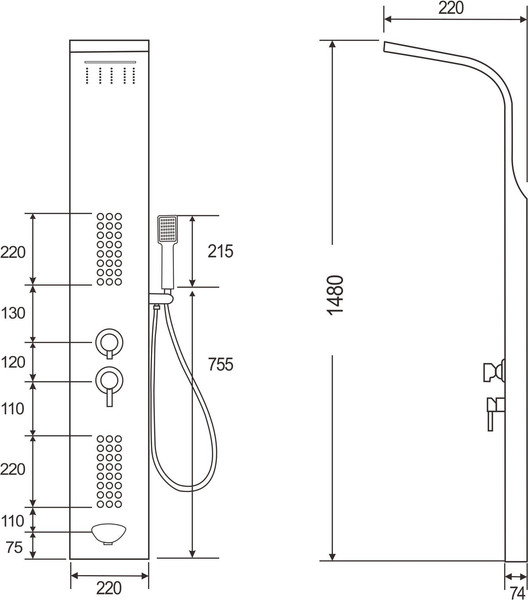 Душевая панель Cerutti Spa Celia W