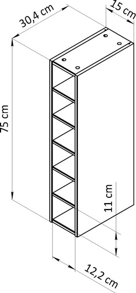 Шкаф навесной для кухни Dipriz Виола / Д.73093.1