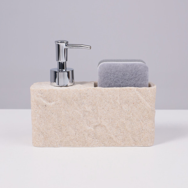 Дозатор для жидкого мыла AksHome Nexus с подставкой для губки