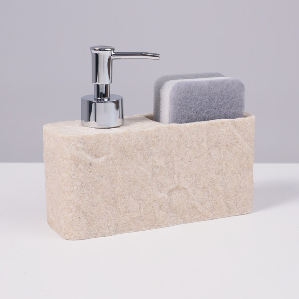 Дозатор для жидкого мыла AksHome Nexus с подставкой для губки