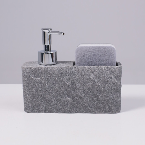 Дозатор для жидкого мыла AksHome Nexus с подставкой для губки