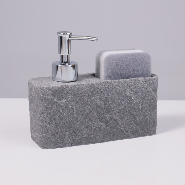 Дозатор для жидкого мыла AksHome Nexus с подставкой для губки