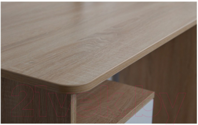 Компьютерный стол Империал Гарвард 3ящ 130 (дуб сонома/белый)