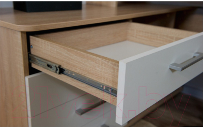 Компьютерный стол Империал Гарвард 3ящ 130 (дуб сонома/белый)