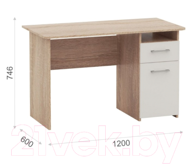 Письменный стол Империал Гарвард 1д1ящ 120