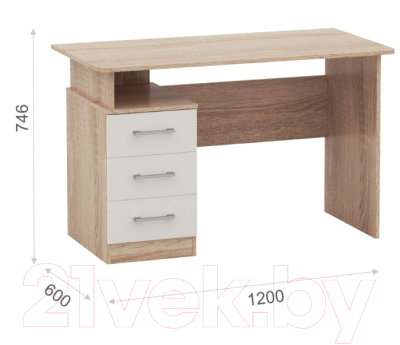 Письменный стол Империал Гарвард 3ящ 120