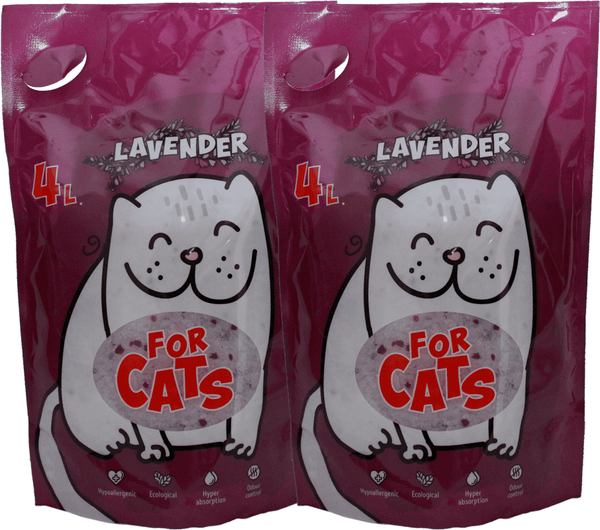 Наполнитель для туалета For Cats Силикагелевый с ароматом лаванды / TUZ022 - фото