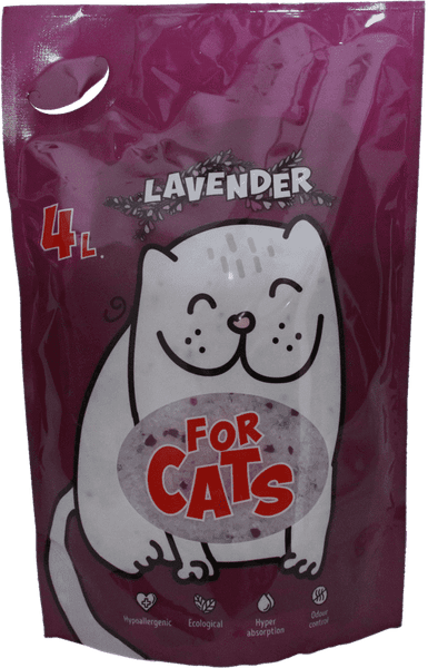 Наполнитель для туалета For Cats Силикагелевый с ароматом лаванды / TUZ022