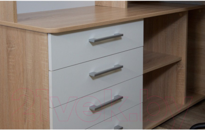 Письменный стол Империал Гарвард ЛВ 130x120 (дуб сонома/белый)