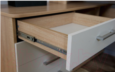 Письменный стол Империал Гарвард ЛВ 130x120 (дуб сонома/белый)