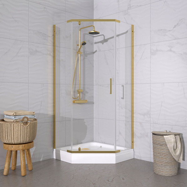 Душевой уголок Triton Дека Голд 90х90