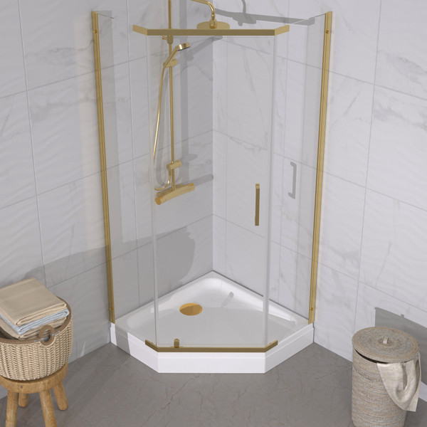 Душевой уголок Triton Дека Голд 100х100