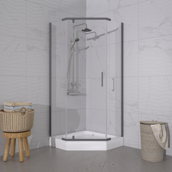 Душевой уголок Triton Дека Графит 100х100