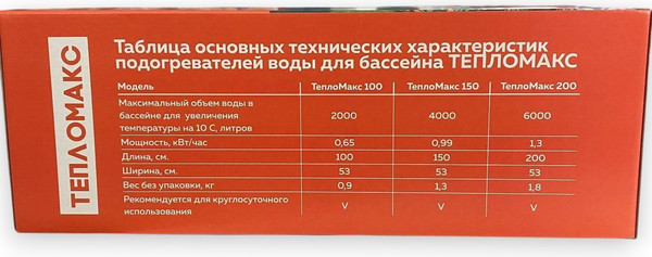 Нагреватель воды для бассейна ТеплоМакс 756693213-2015