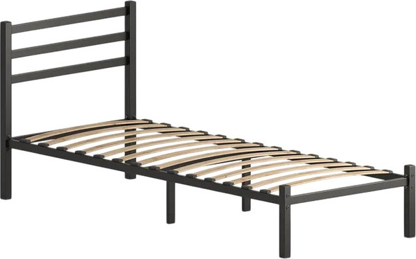 Односпальная кровать Домаклево Сталь 90х190 - фото