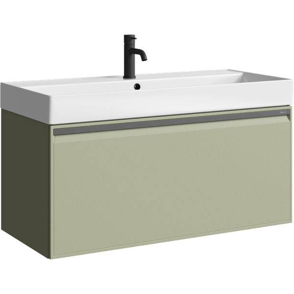 Тумба с умывальником Aqwella Pure PUR0110SH+4610119205164 - фото