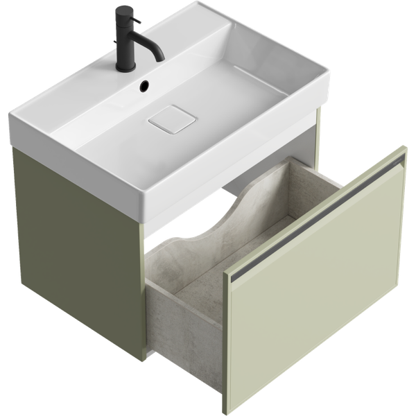 Тумба с умывальником Aqwella Pure PUR0165SH+4610119204013