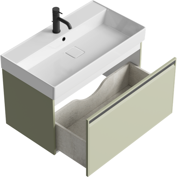 Тумба с умывальником Aqwella Pure PUR0108SH+4610119205126