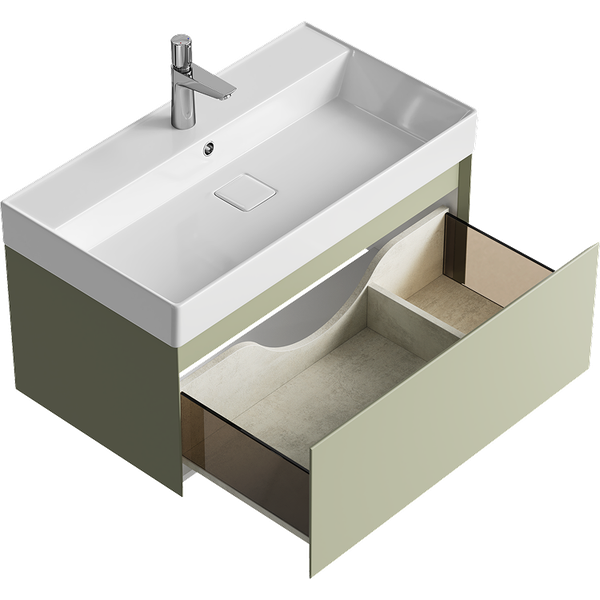 Тумба с умывальником Aqwella Geometria GE01081SH+4610119205126