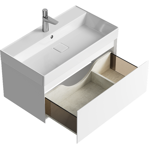 Тумба с умывальником Aqwella Geometria GE01081WM+4610119205126