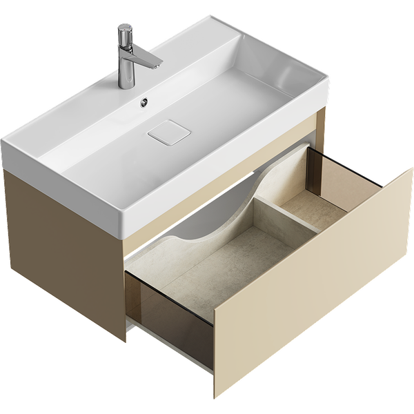Тумба с умывальником Aqwella Geometria GE01081MD+4610119205126