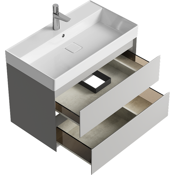 Тумба с умывальником Aqwella Geometria GE01082ST+4610119205126