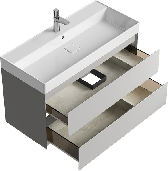 Тумба с умывальником Aqwella Geometria GE01102ST+4610119205164