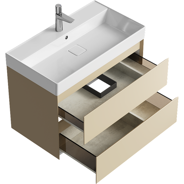 Тумба с умывальником Aqwella Geometria GE01082MD+4610119205126