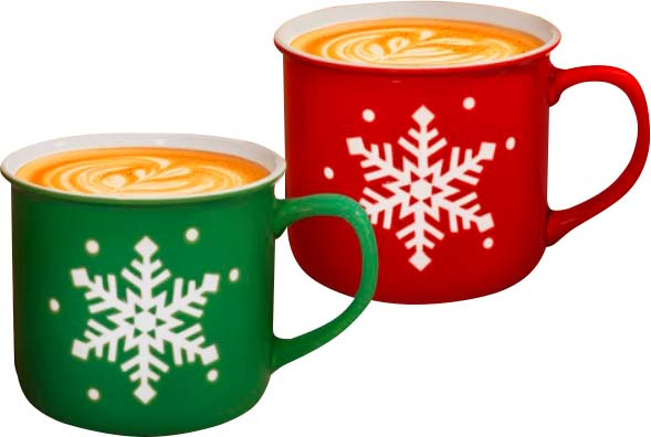 Набор кружек Elan Gallery New Bone China Снежинки / 230273 - фото