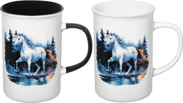 Набор кружек Elan Gallery Лошадь в осеннем лесу / 880233