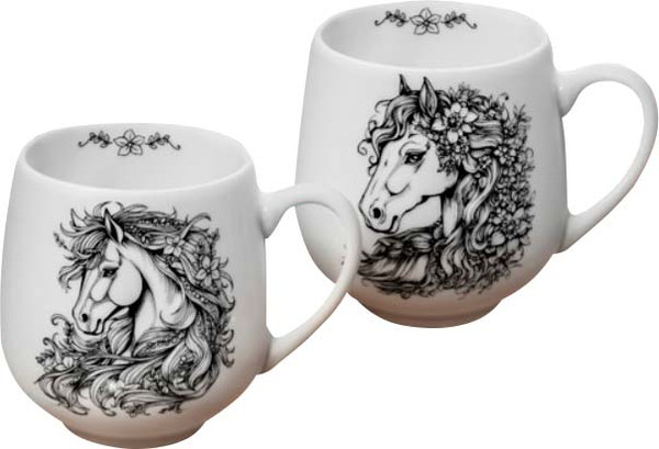 Набор кружек Elan Gallery Лошадки / 880257 - фото