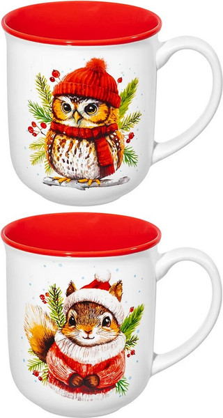 Набор кружек Elan Gallery Совушка и Белочка / 880259