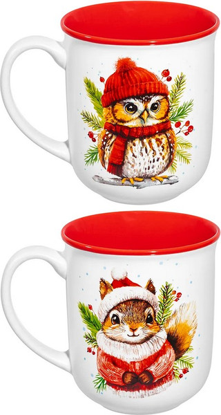 Набор кружек Elan Gallery Совушка и Белочка / 880259